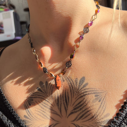 Fire & Rain Jasper Necklace (one of a kind)