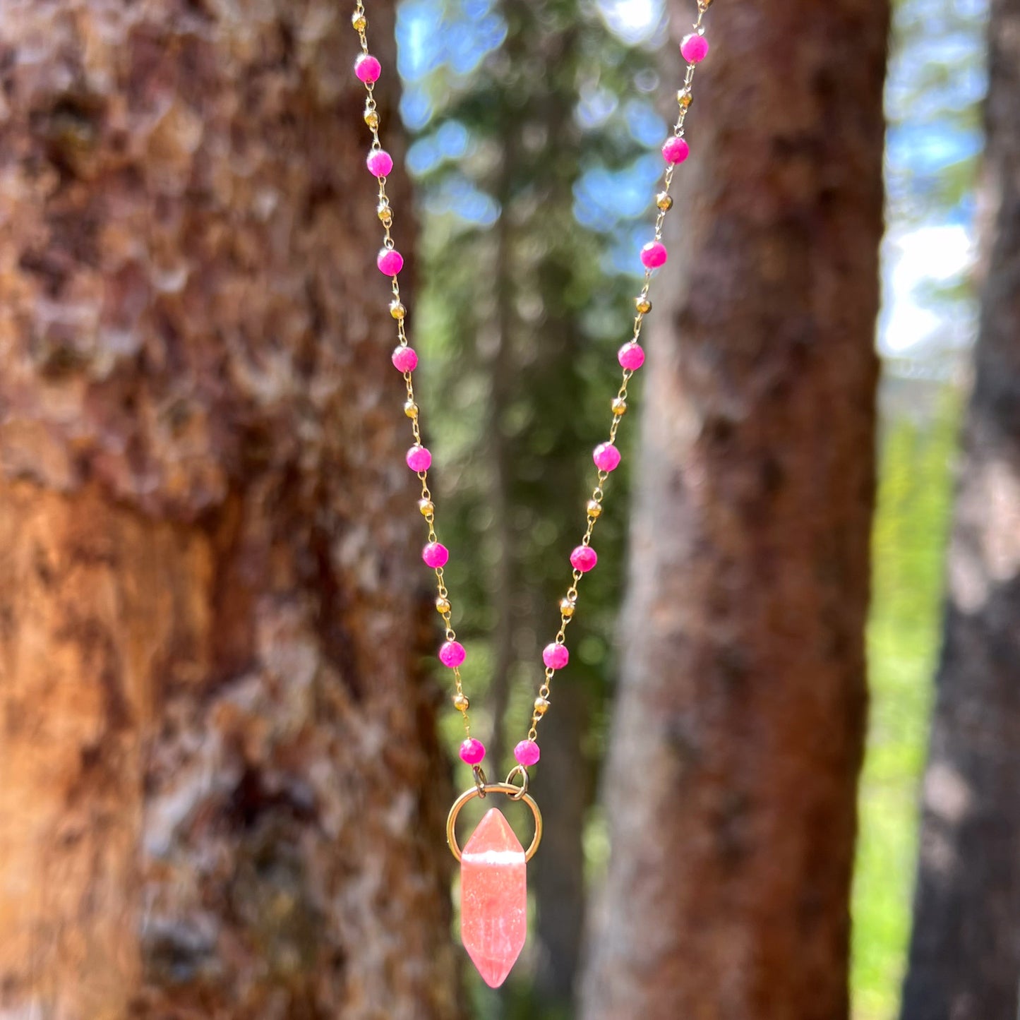 Strawberry Quartz Necklace