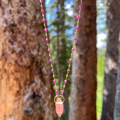 Strawberry Quartz Necklace