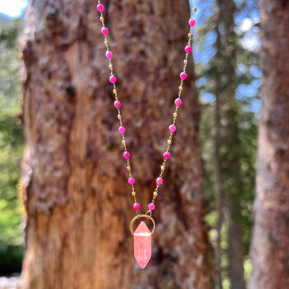 Strawberry Quartz Necklace