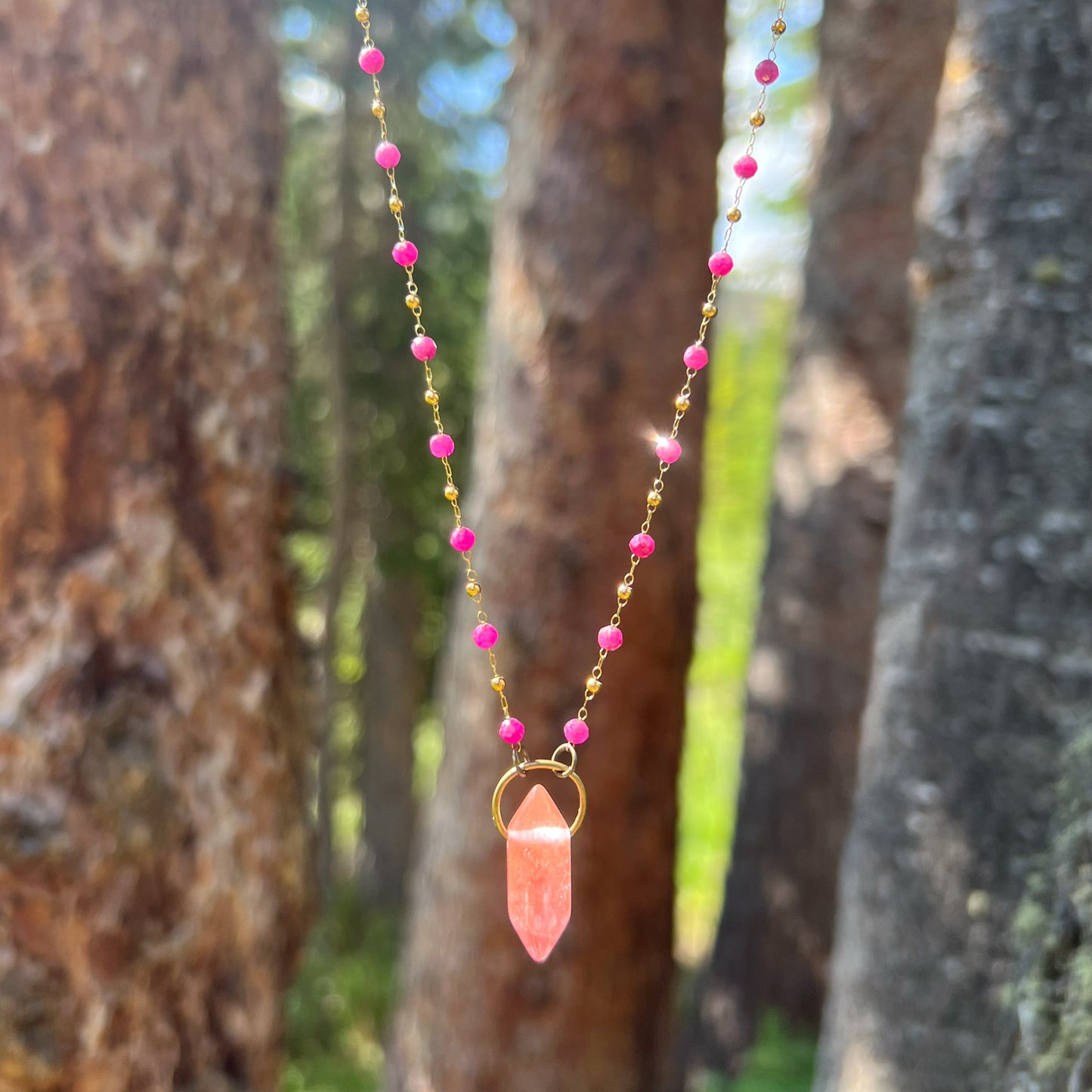 Strawberry Quartz Necklace