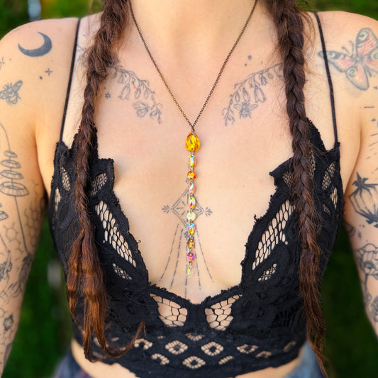 Amber Crystal Drop