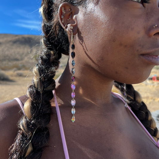 Long Earrings in Mystic Petals