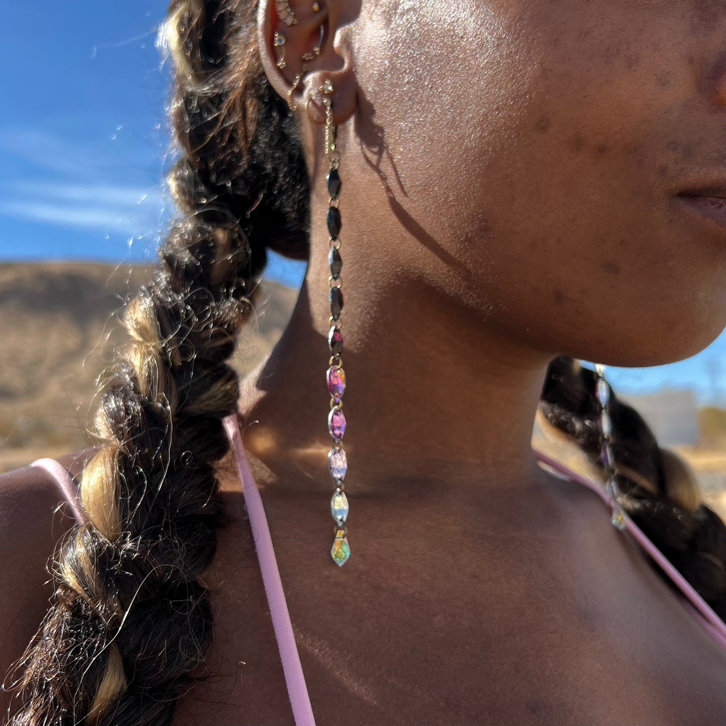 Long Earrings in Mystic Petals