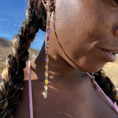 Long Earrings in Celestial Canopy