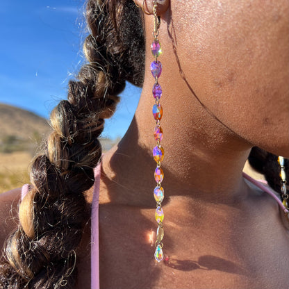 Long Earrings in Celestial Canopy