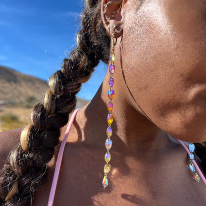 Long Earrings in Celestial Canopy