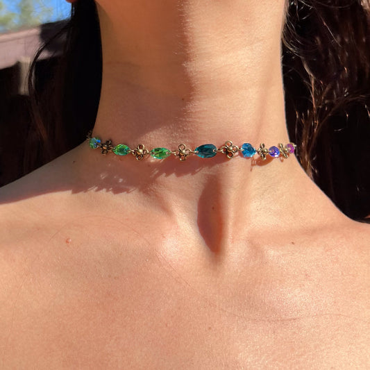 Brass Link Choker in Mystic