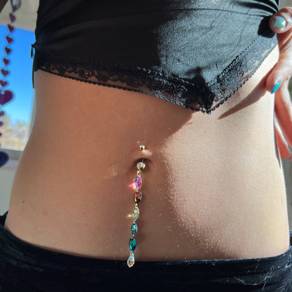 Magic Lanterns Belly Ring in Gold Stainless Steel