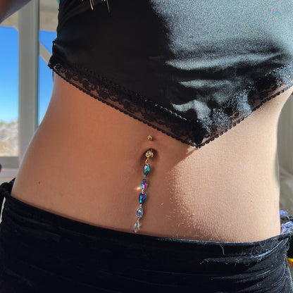 Velvet Aurora Belly Ring in Gold Stainless Steel