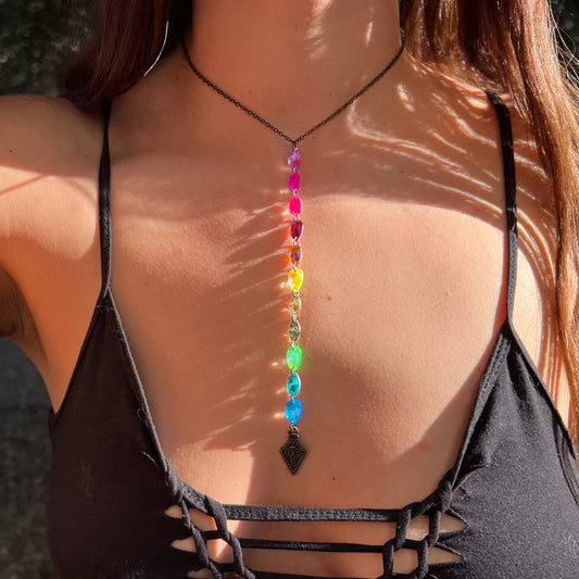 Rainbow Waterfall Necklace