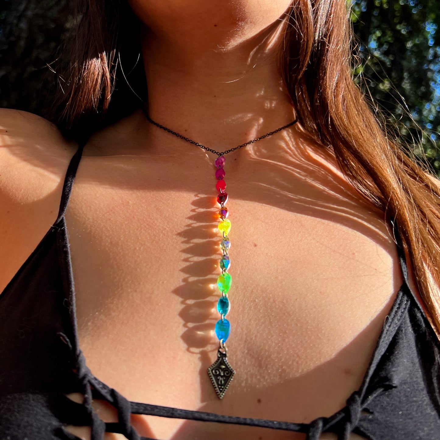 Rainbow Waterfall Necklace