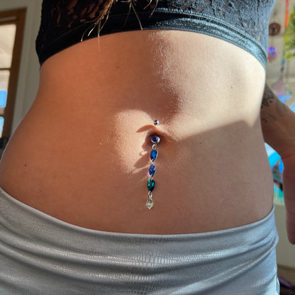 Whisperwind Belly Ring in Silver Stainless Steel