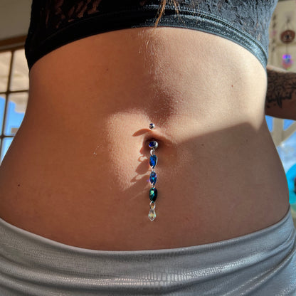 Whisperwind Belly Ring in Silver Stainless Steel