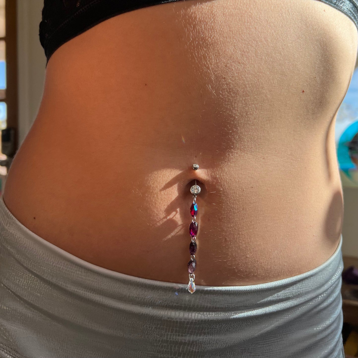 Nova Belly Ring in Silver Stainless Steel