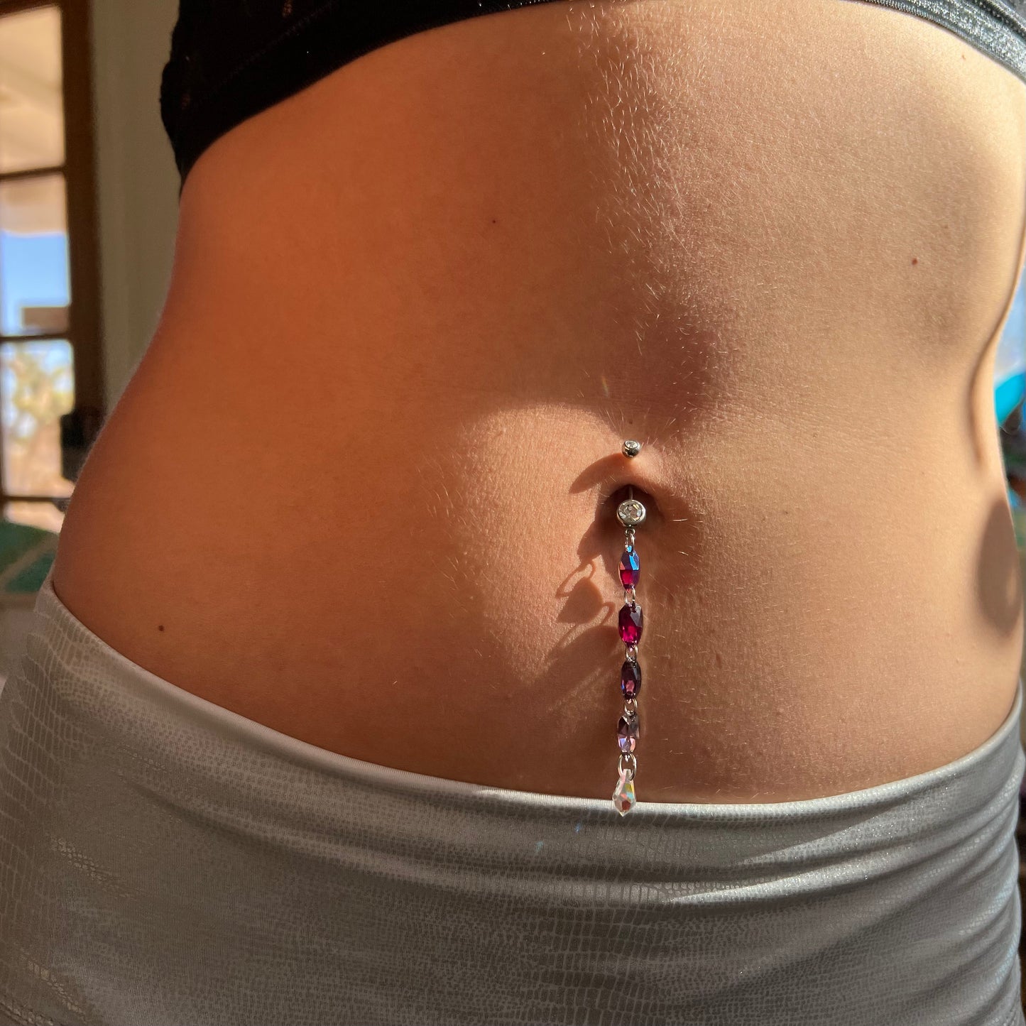 Nova Belly Ring in Silver Stainless Steel