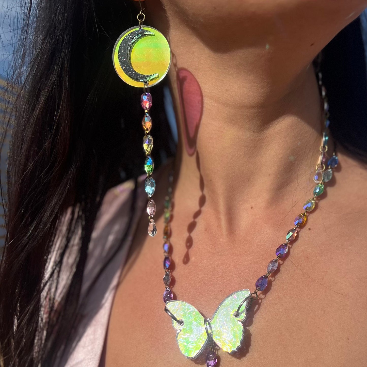 Marina Fini x Seeds of Life Earrings in Crescent Dreams