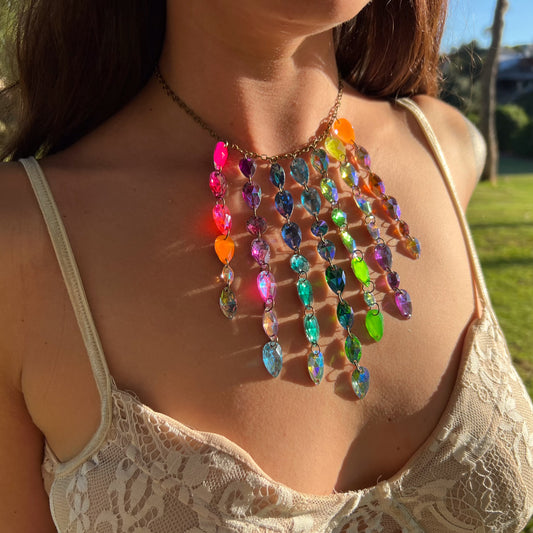 Chandelier Necklace in Neon Dreams