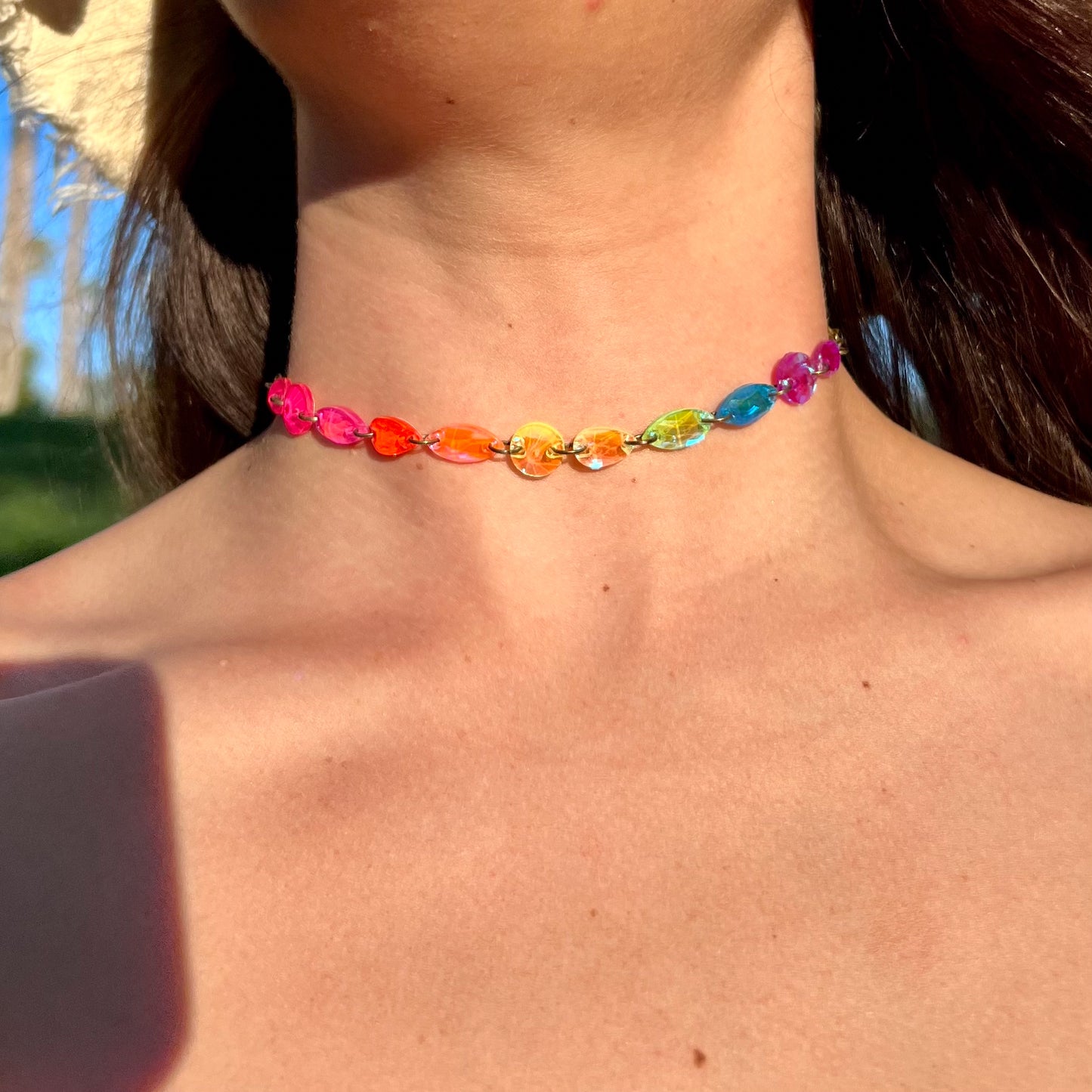 Choker Necklace in Technicolor
