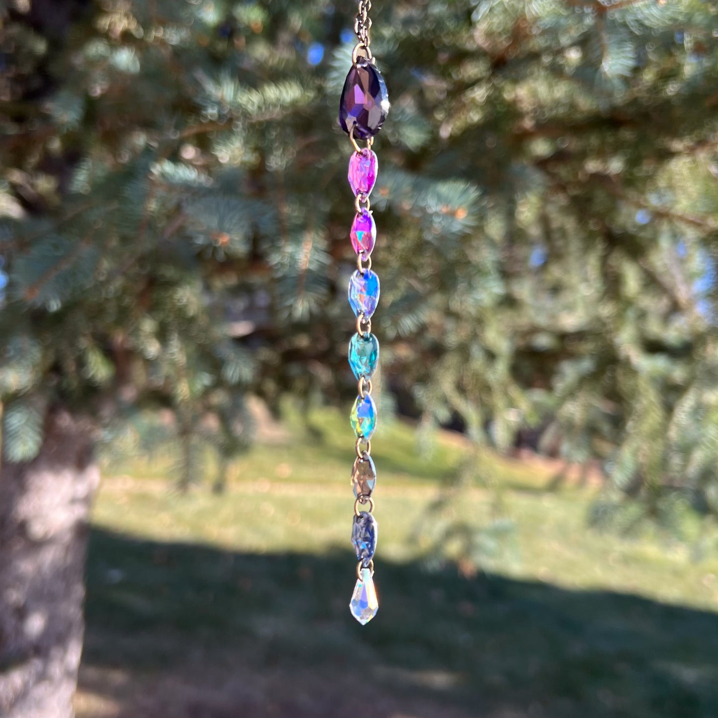 Purple Raindrop Necklace