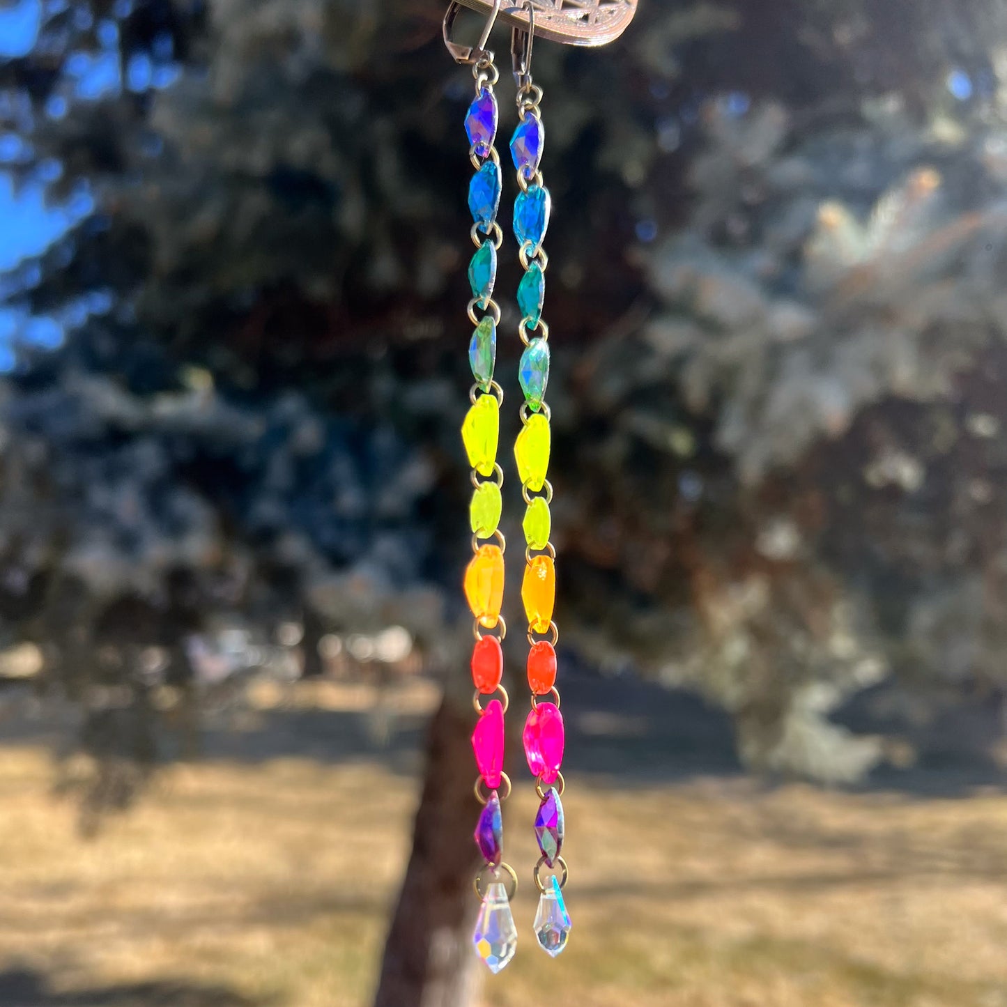 Rainbow Oracle Earrings (one of a kind)
