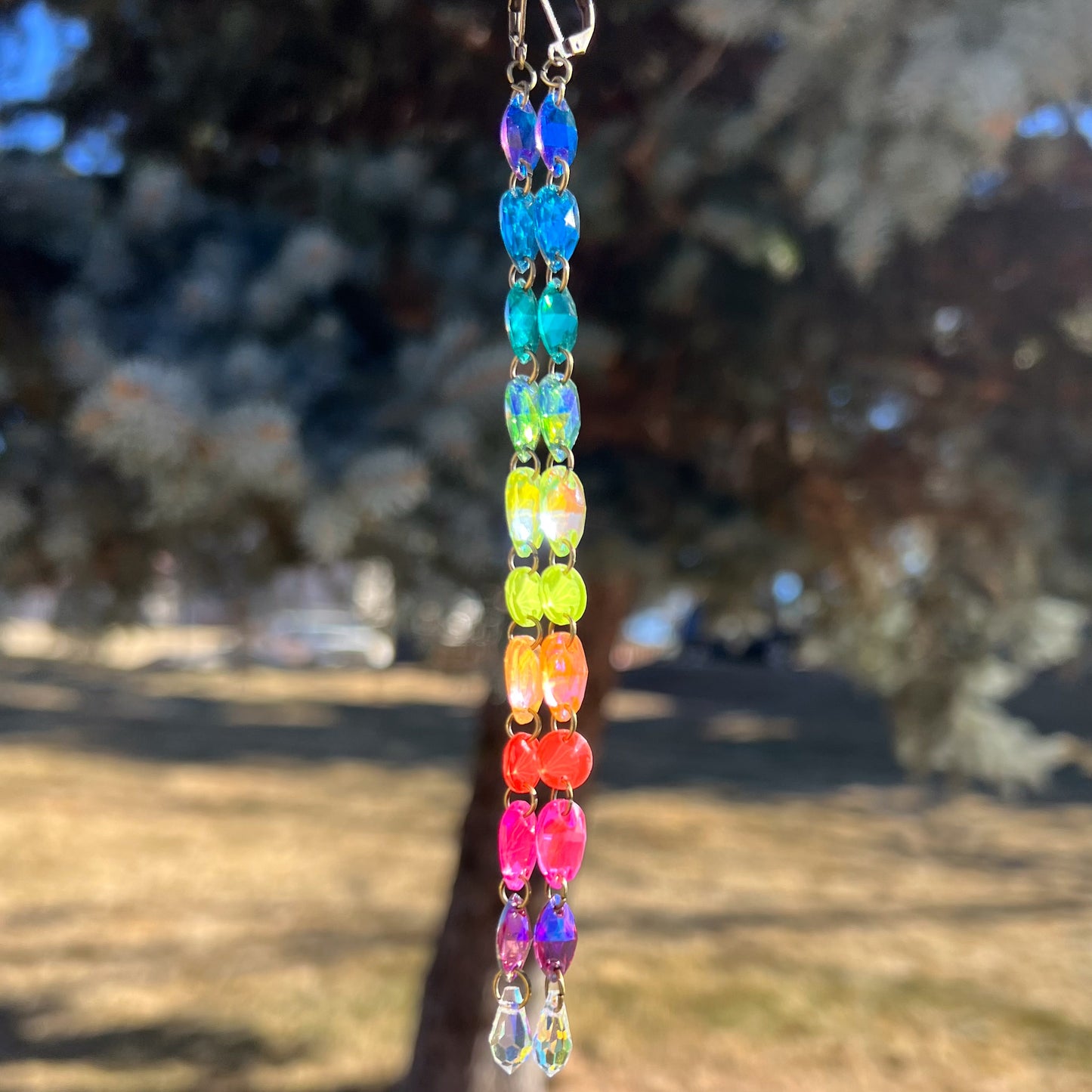 Rainbow Oracle Earrings (one of a kind)