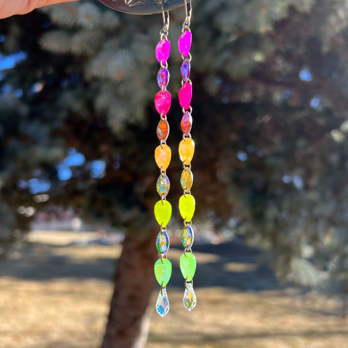 Chromatic Whirl Earrings (one of a kind)